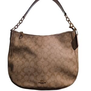 Coach Tan Signature Shoulder Bag